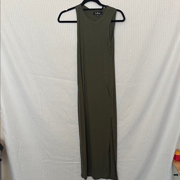 #552 Lulu's Forest Green Sleeveless Maxi Dress - Picture 1 of 6